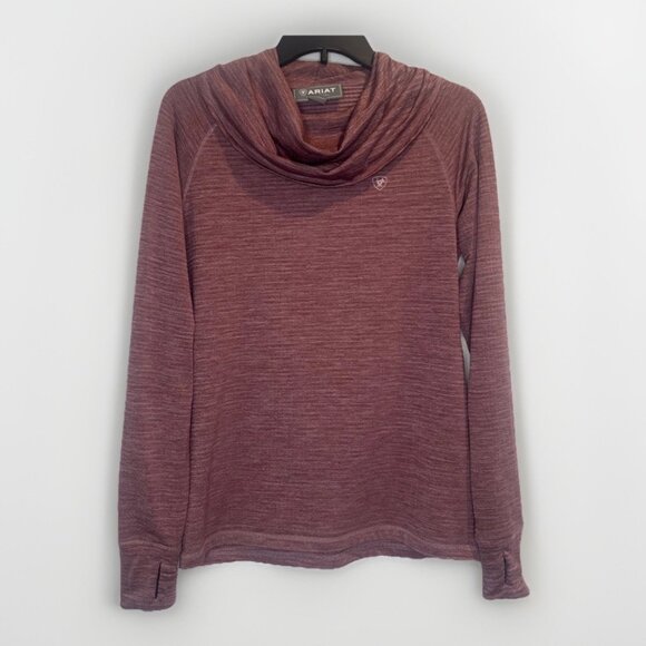 Ariat Tops - Ariat Ariattek Women’s Cold Series Rose Cocoa Cowl Neck Long Sleeve Shirt Top M